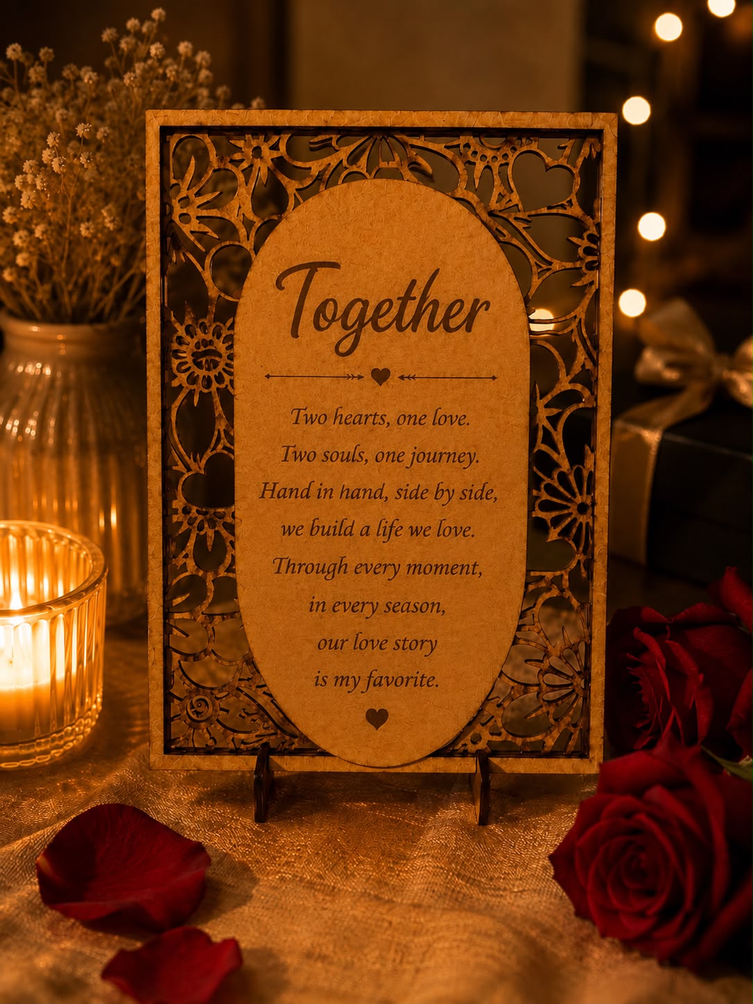 Personalized Wooden Plaque Gift - Custom Message Engraved Decor