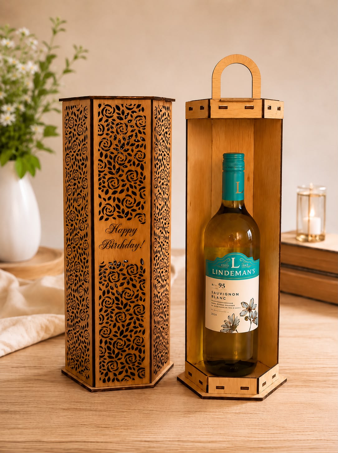 Personalized Wooden Wine Gift Box